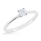 The Jasmine Platinum 0.50ct Round Brilliant Cut Diamond Solitaire Engagement Ring