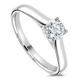 The Poinsettia Platinum 1.00ct Round Brilliant Cut Diamond Solitaire Engagement Ring