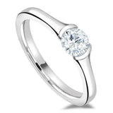 The Iris Platinum 0.50ct Round Brilliant Cut Diamond Solitaire Engagement Ring