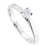 Platinum 0.26ct Round Brilliant Cut Diamond Solitaire Engagement Ring