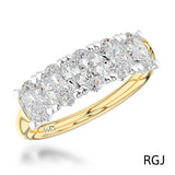 The Windsor 18ct Yellow Gold 0.95ct Oval Cut Diamond Five Stone Ring