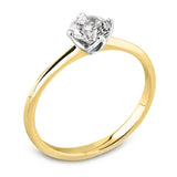 The Lotus 18ct Yellow Gold 0.50ct Round Brilliant Cut Diamond Solitaire Engagement Ring