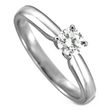 The Delphinium Platinum 0.31ct Round Brilliant Cut Diamond Solitaire Engagement Ring