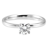 The Clover Platinum 0.40ct Round Brilliant Cut Diamond Solitaire Engagement Ring