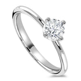 The Wisteria Platinum 0.42ct Round Brilliant Cut Diamond Solitaire Engagement Ring