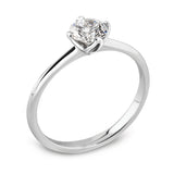 The Lotus Platinum 0.42ct Round Brilliant Cut Diamond Solitaire Engagement Ring