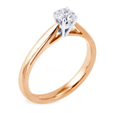 The Malva 18ct Rose Gold 0.40ct Round Brilliant Cut Diamond Solitaire Engagement Ring