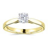The Malva 18ct Yellow Gold 0.41ct Round Brilliant Cut Diamond Solitaire Engagement Ring