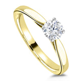 The Malva 18ct Yellow Gold 0.41ct Round Brilliant Cut Diamond Solitaire Engagement Ring