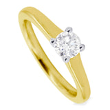 The Violet 18ct Yellow Gold 0.50ct Round Brilliant Cut Diamond Solitaire Engagement Ring