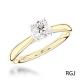 The Open Tulip 18ct Yellow Gold 0.40ct Round Brilliant Cut Diamond Solitaire Engagement Ring