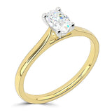 The Forever 18ct Yellow Gold 0.90ct Oval Cut Diamond Solitaire Engagement Ring