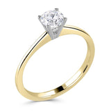The Aster 18ct Yellow Gold Round Brilliant Cut Diamond Solitaire Engagement Ring