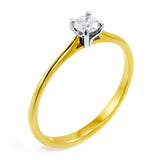 The Jasmine 18ct Yellow Gold 0.30ct Round Brilliant Cut Diamond Solitaire Engagement Ring