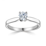 The Hyacinth Platinum Round Brilliant Cut Diamond Solitaire Engagement Ring