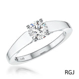 The Ballenas Platinum 0.50ct Round Brilliant Cut Diamond Solitaire Engagement Ring