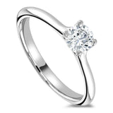 The Felicia Platinum 0.25ct Round Brilliant Cut Diamond Solitaire Engagement Ring