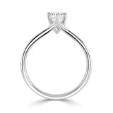 The Orchid Platinum Round Brilliant Cut Diamond Solitaire Engagement Ring With Diamond Set Shoulders