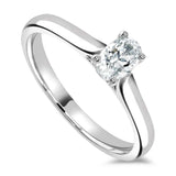 The Verbena Platinum 0.70ct Oval Cut Diamond Solitaire Engagement Ring