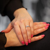 The Cassia Platinum 0.50ct Round Brilliant Cut Diamond Solitaire Engagement Ring With 0.22ct Diamond Set Shoulders