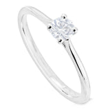 The Jasmine Platinum 0.70ct Round Brilliant Cut Diamond Solitaire Engagement Ring