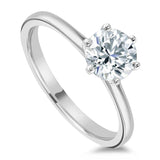 The Daffodil Platinum 0.30ct Round Brilliant Cut Diamond Solitaire Engagement Ring