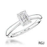 The Classic Platinum 0.90ct Cushion Cut Diamond Solitaire Engagement Ring