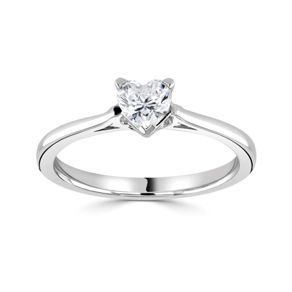 The Sweetheart Platinum Heart Cut Diamond Solitaire Engagement Ring