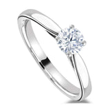The Malva Platinum 0.51ct Round Brilliant Cut Diamond Solitaire Engagement Ring