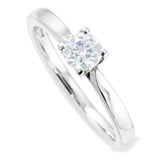 Platinum 0.40ct Round Brilliant Cut Diamond Solitaire Engagement ring