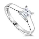 The Carnation Platinum 0.51ct Princess Cut Diamond Solitaire Engagement Ring