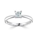 The Dianthus Platinum Princess Cut Diamond Solitaire Engagement Ring