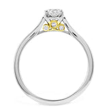 Platinum And 18ct Yellow Gold 0.40ct Round Brilliant Cut Diamond Solitaire Engagement Ring