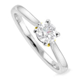 Platinum And 18ct Yellow Gold 0.40ct Round Brilliant Cut Diamond Solitaire Engagement Ring