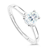 The Forever Platinum 0.81ct Oval Cut Diamond Solitaire Engagement Ring
