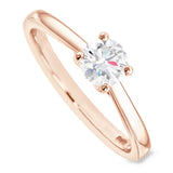 The Allium 18ct Rose Gold 0.33ct Round Brilliant Cut Diamond Solitaire Engagement Ring