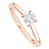 The Allium 18ct Rose Gold 0.30ct Round Brilliant Cut Diamond Solitaire Engagement Ring