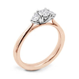 The Senna 18ct Yellow Gold Round Brilliant Cut Diamond Three Stone Engagement Ring