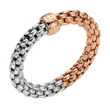 FOPE 18ct Rose And White Gold Essentials Bi-Colour Flex-It Ring 06E08AX_XX_1_XRX