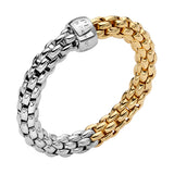 FOPE 18ct Yellow And White Gold Essentials Bi-Colour Flex-It Ring 06E08AX_XX_2_XGX
