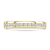 18ct Yellow Gold 0.75ct Round Brilliant Cut Diamond Channel Set Half Eternity Ring
