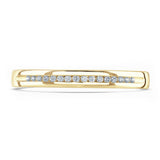 18ct Yellow Gold 0.07ct Round Brilliant Cut Diamond Channel Set Half Eternity Ring