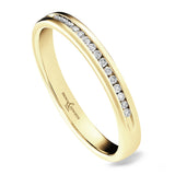 18ct Yellow Gold 0.07ct Round Brilliant Cut Diamond Channel Set Half Eternity Ring