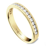 18ct Yellow Gold 0.30ct Round Brilliant Cut Diamond Channel Set Half Eternity Ring