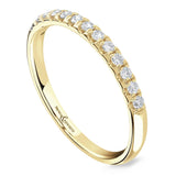 18ct Yellow Gold 0.33ct Round Brilliant Cut Diamond Claw Set Half Eternity Ring