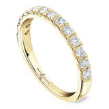 18ct Yellow Gold 0.50ct Round Brilliant Cut Claw Set Half Eternity Ring