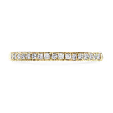 18ct Yellow Gold 0.15ct Round Brilliant Cut Diamond Grain Set Half Eternity Ring