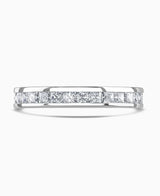 Platinum 1.00ct Princess Cut Diamond Channel Set Full Eternity Ring