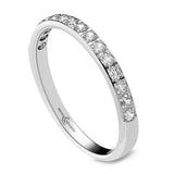 Platinum 0.25ct Round Brilliant Cut Diamond Grain Set Half Eternity Ring