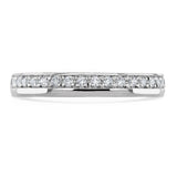 Platinum 0.22ct Round Brilliant Cut Diamond Grain Set Half Eternity Ring